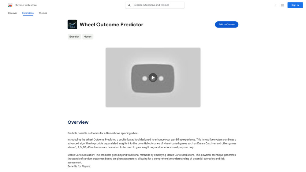 Wheel Outcome Predictor - 谷歌插件
