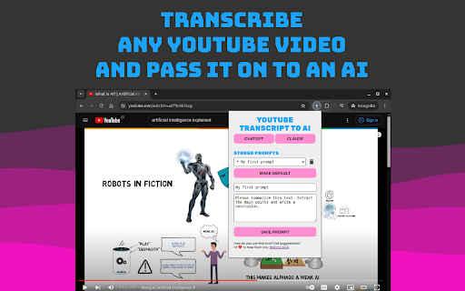 AI-Powered YouTube Insights - 谷歌插件