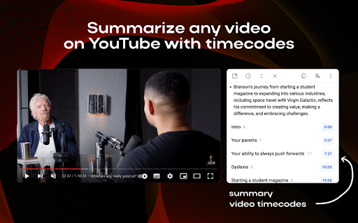 YouTube Video Summarizer Extension - 谷歌插件