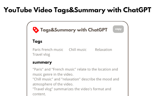 YouTube Tags Viewer with ChatGPT - 谷歌插件
