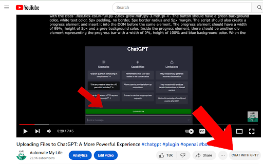 YouTubeGPT Plugin - 谷歌插件