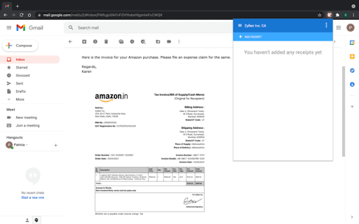 Zoho Expense - 谷歌插件